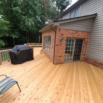 Titan Decks - Cedar deck re-skin with railing. - Decks & Railing Near Me - Wixom, Michigan Titan Decks - Cedar deck re-skin with railing. - Decks & Railing Near Me - Wixom, Michigan
