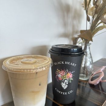 Black Heart Coffee - SF vanilla latte and lavender white choco latte - Coffee & Tea Near Me - Los Angeles, California Black Heart Coffee - SF vanilla latte and lavender white choco latte - Coffee & Tea Near Me - Los Angeles, California