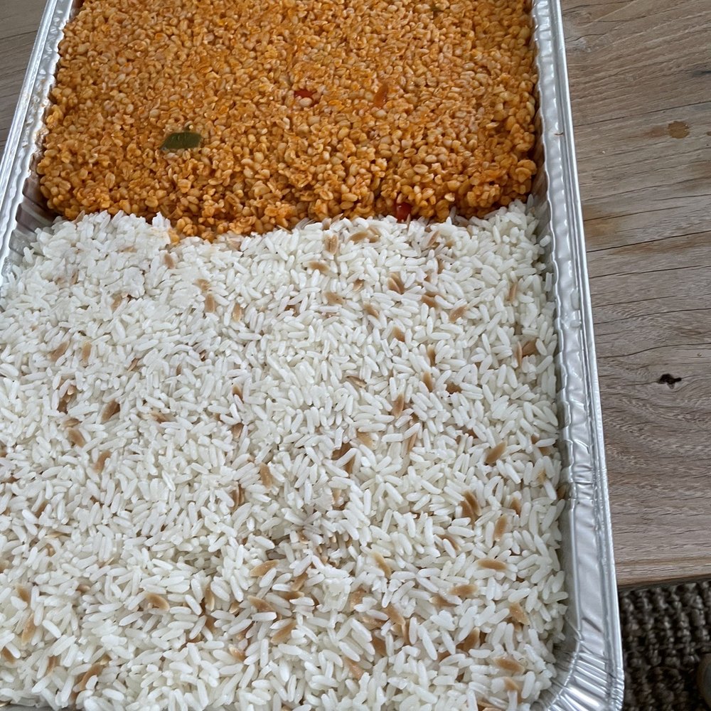 Bereket Turkish Restaurant - Couscous and rice catering tray - Turkish Near Me - Bridgeport, Connecticut