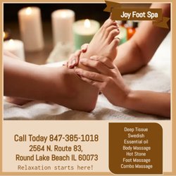 Joy Foot Spa - The underlying theory behind reflexology is that there are certain points
or "reflex areas" on the feet and hands that are c...