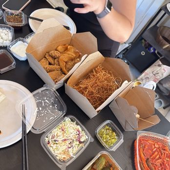 Furai Chicken - half chicken, Sweet Potato Fries, Creamy Coleslaw - Korean Near Me - Garden Grove, California