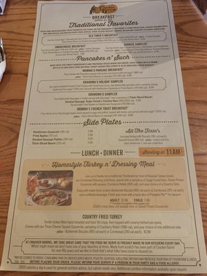 Menu photo 2 Cracker Barrel Old Country Store Gainesville, TX Menu photo 2 Cracker Barrel Old Country Store Gainesville, TX