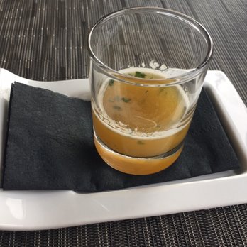 Altius - Apricot, ginger, basil shooter - compliments from the Chef - New American Near Me - Pittsburgh, Pennsylvania Altius - Apricot, ginger, basil shooter - compliments from the Chef - New American Near Me - Pittsburgh, Pennsylvania