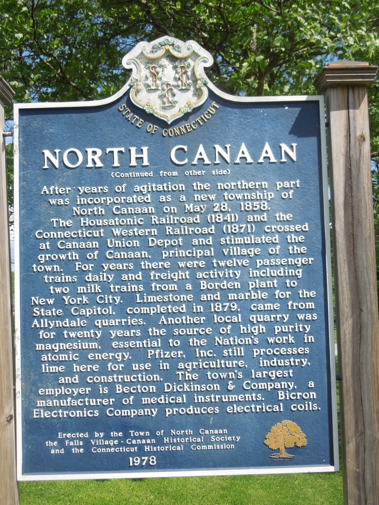 NORTH CANAAN HISTORICAL MARKER 17 E Main St, Canaan, CT Yelp