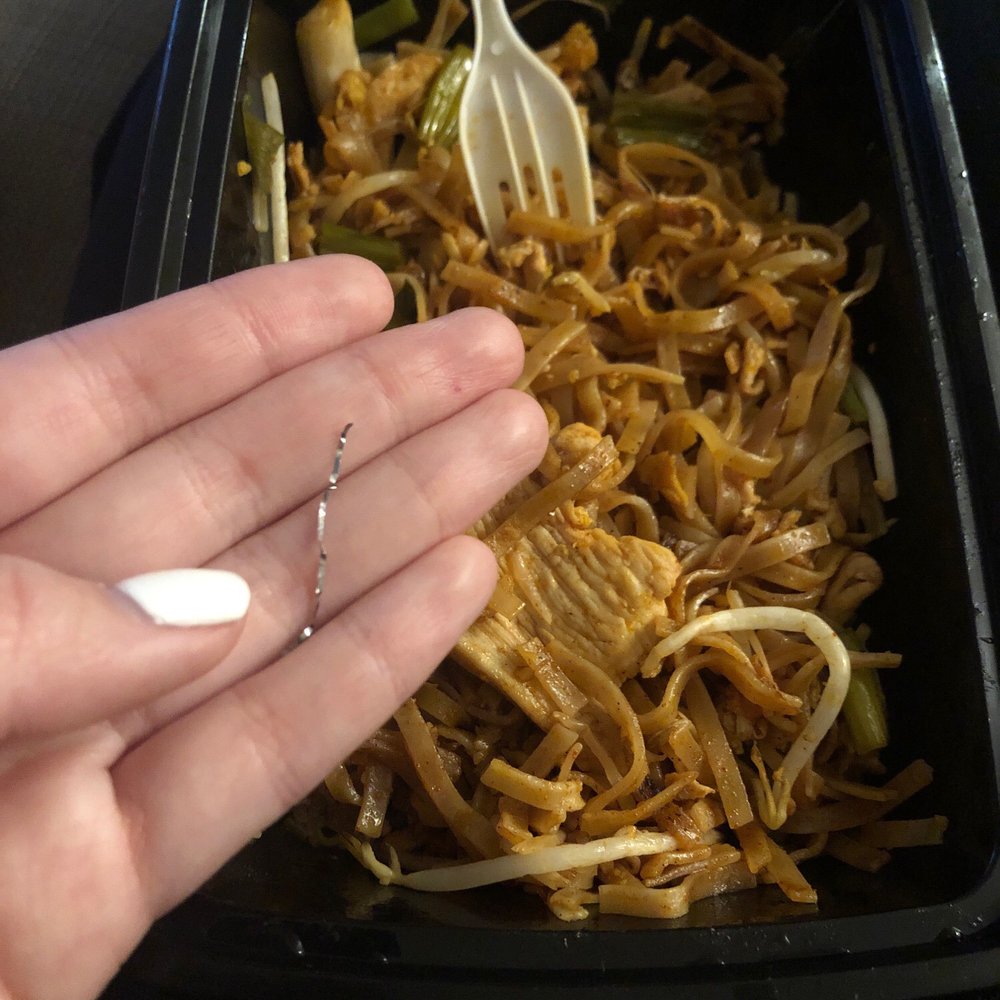 Pho Thom - The piece of metal that was in my pad thai - Thai Near Me - College Park, Maryland Pho Thom - The piece of metal that was in my pad thai - Thai Near Me - College Park, Maryland