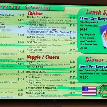 Island Empanada - Menu board - Empanadas Near Me - Medford, New York Island Empanada - Menu board - Empanadas Near Me - Medford, New York