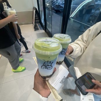 Heytea - blue coconut matcha with brown sugar boba - Bubble Tea Near Me - Irvine, California