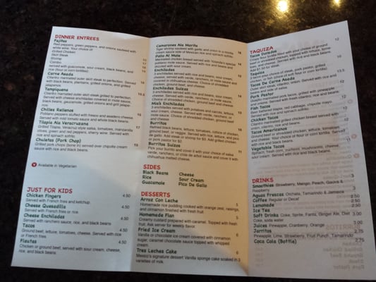 Menu photo 7 Mia's Cantina Mount Prospect, IL