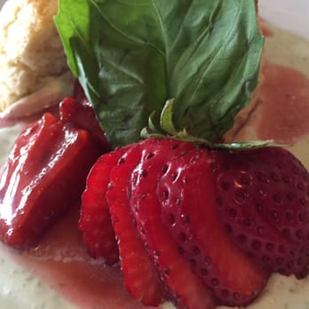 TMACS - Basil infused strawberry short cake. - Italian Near Me - Walla Walla, Washington TMACS - Basil infused strawberry short cake. - Italian Near Me - Walla Walla, Washington