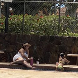 Mililani Town Association Rec center 4 - Families hanging out at small pool, 2 feet deep 6-20-22