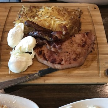 The Scratch Room - Hungry Man with hash browns and poached eggs - Breakfast & Brunch Near Me - Anaheim, California The Scratch Room - Hungry Man with hash browns and poached eggs - Breakfast & Brunch Near Me - Anaheim, California