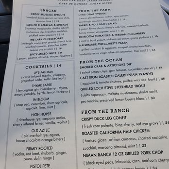 The Lark - Menu - New American Near Me - Santa Barbara, California