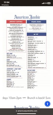 Menu photo 5 American Junkie Hermosa Beach, CA