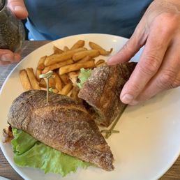 Chicken prepared like turkey sandwich. Chicken prepared like turkey sandwich.