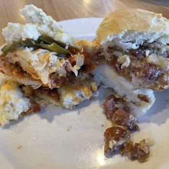 Vicious Biscuit - Right Flame Thrower Left The Mater Not only does it have a fried green tomato but also pimento cheese - Coffee & Tea Near Me - Mount Pleasant, South Carolina Vicious Biscuit - Right Flame Thrower Left The Mater Not only does it have a fried green tomato but also pimento cheese - Coffee & Tea Near Me - Mount Pleasant, South Carolina