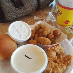 Chicken Express - 2 piece tender with roll, fried okra and mashed potatoes with gravy. Very Tasty