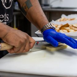 Plates And Platters - Clean cutting done by chef IAN