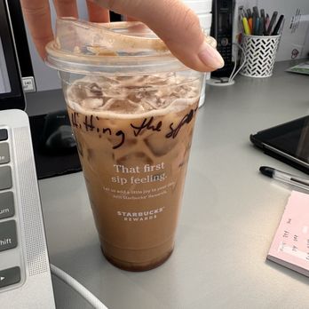 Starbucks - Love my note :) 'Hitting the spot with this one' made me laugh - Coffee & Tea Near Me - Anaheim, California Starbucks - Love my note :) 'Hitting the spot with this one' made me laugh - Coffee & Tea Near Me - Anaheim, California