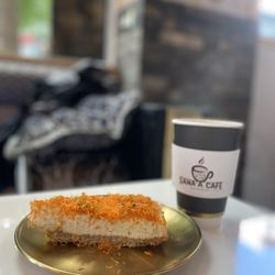 Sana’a Cafe - Kenafa Cheesecake with a Jubani (Yemeni coffee with cardamom and ginger)