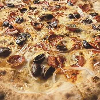 How Ya Dough'n Pizza - The classic pepperoni (with olives added for zest) - Pizza Near Me - Boca Raton, Florida How Ya Dough'n Pizza - The classic pepperoni (with olives added for zest) - Pizza Near Me - Boca Raton, Florida