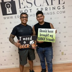 Escape - My uncle and I posing after finishing our room!