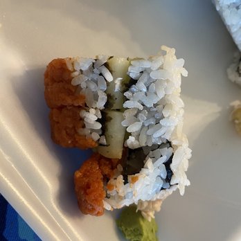 A1 Grill Teriyaki & Roll - Dragon roll - sloppily put together and not cut properly. - Asian Fusion Near Me - Hesperia, California