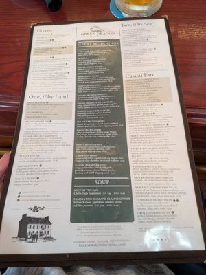 Menu photo 7 Green Dragon Tavern & Museum Carlsbad, CA