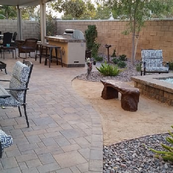 Modern Paving - Beautiful Patio & Fire pit! - Landscaping Near Me - Rancho Cucamonga, California Modern Paving - Beautiful Patio & Fire pit! - Landscaping Near Me - Rancho Cucamonga, California