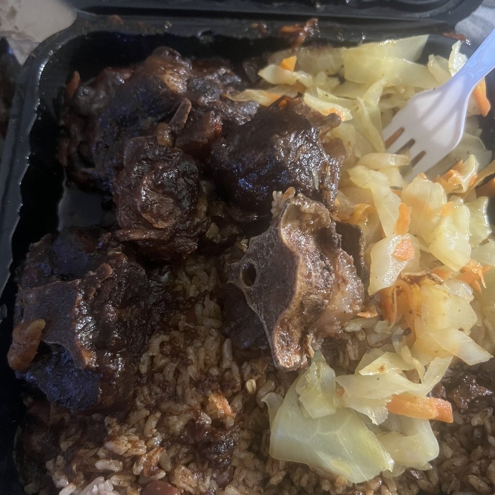 Oxtail Cup of Rice and Peas Cup of Cabbage Oxtail Cup of Rice and Peas Cup of Cabbage