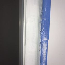 Sherwin-Williams Paint Store - White over white paint, 2x applied, dried, and you can still see through it in addition to every single brush stroke. Worst paint ever.