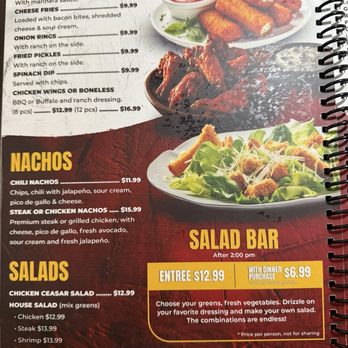 Nanny's Restaurant - Menu page 1 10/10/2024 - Diners Near Me - Marksville, Louisiana
