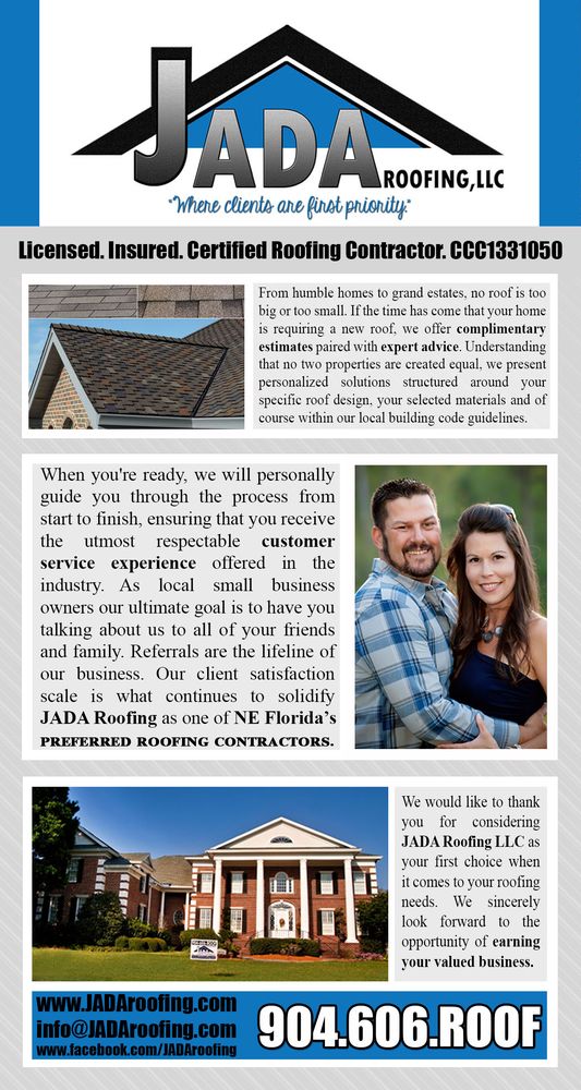 Slide of JADA Roofing