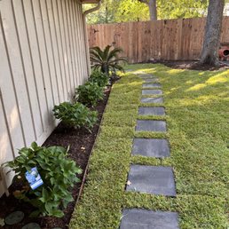 Garden beds and walkway