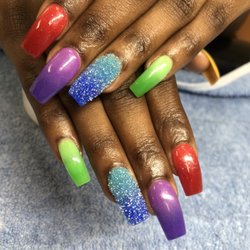 1 Magic Nails - Rainbow ombre nails
