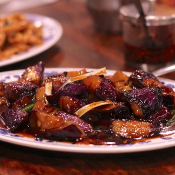 Shan Dong - Hot Spicy Eggplant ($9.95) - barely spicy. Lots of sauce, not too different from the red cooked eggplant. - Chinese Near Me - Oakland, California Shan Dong - Hot Spicy Eggplant ($9.95) - barely spicy. Lots of sauce, not too different from the red cooked eggplant. - Chinese Near Me - Oakland, California