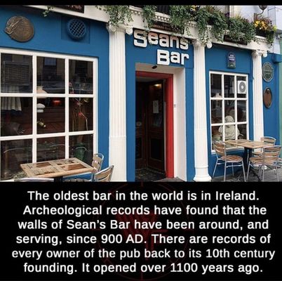 Photo of Sean's Bar - Athlone, WH, IE. Now you know! Lol This is on my bucket list.