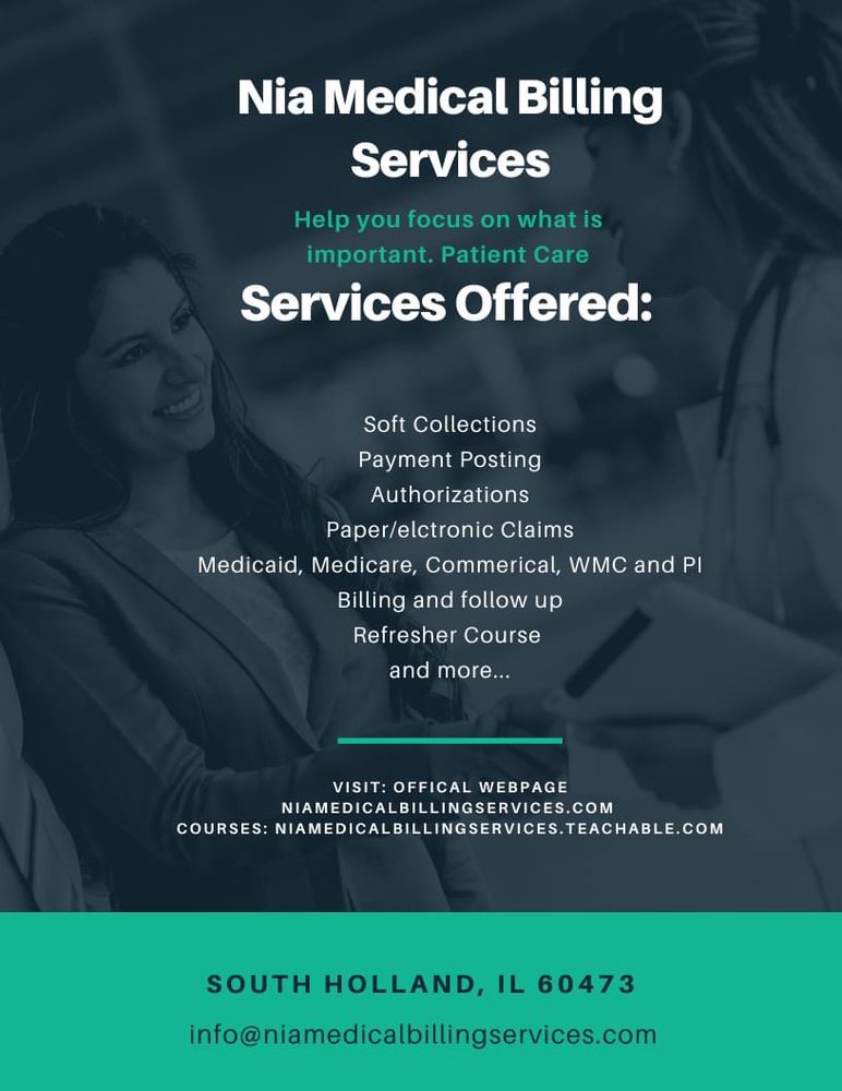 NIA MEDICAL BILLING SERVICES Updated July 2025 Request Consultation