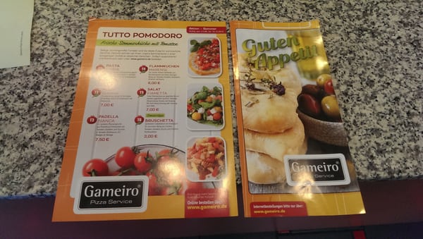 Menu photo 1 Gameiro Pizza Service Löhne, NW