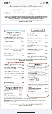 Menu photo 8 Lighthouse Oyster Bar & Grill Oceanside, CA