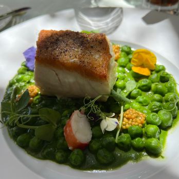 Polo Lounge - Fish with peas - New American Near Me - Beverly Hills, California Polo Lounge - Fish with peas - New American Near Me - Beverly Hills, California
