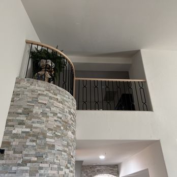 All Star Stair Railing - Upstairs Landing view 2 (After) - Decks & Railing Near Me All Star Stair Railing - Upstairs Landing view 2 (After) - Decks & Railing Near Me