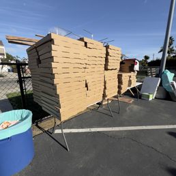 Boxes ready for the Friday crowd. Boxes ready for the Friday crowd.