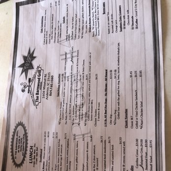 Barnwood Grill - Menu - Burgers Near Me - Anderson, South Carolina Barnwood Grill - Menu - Burgers Near Me - Anderson, South Carolina
