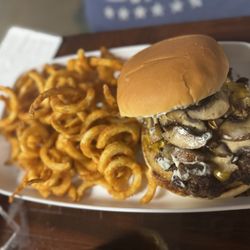 The Burger Spot - Mushroom Lover with LG Curly Fries