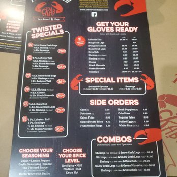 The Twisted Crab - Menu - Cajun/Creole Near Me - Chesapeake, Virginia
