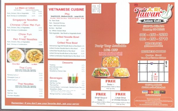 Menu photo 5 Tawan Asian Cafe Denver, CO