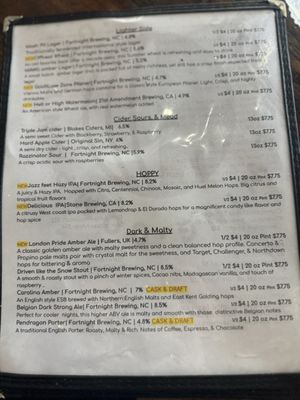 Menu photo 1 Fortnight Brewing Wake Forest Wake Forest, NC