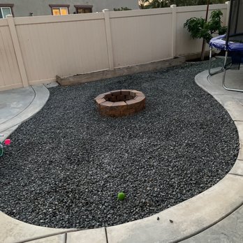 Ruiz Landscape - Filling in the gravel - Landscaping Near Me - Hemet, California