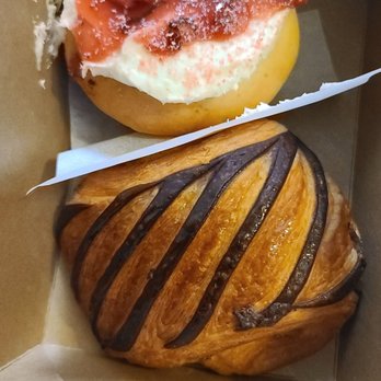 Koffeteria - Spring roll (strawberry, lemon, and cream cheese kolache), croissant - Bakeries Near Me - Houston, Texas Koffeteria - Spring roll (strawberry, lemon, and cream cheese kolache), croissant - Bakeries Near Me - Houston, Texas