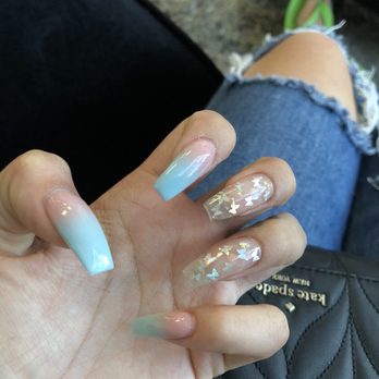 Vivian’s Spa & Nails - ombre nails and butterflies - Nail Salons Near Me - Temecula, California